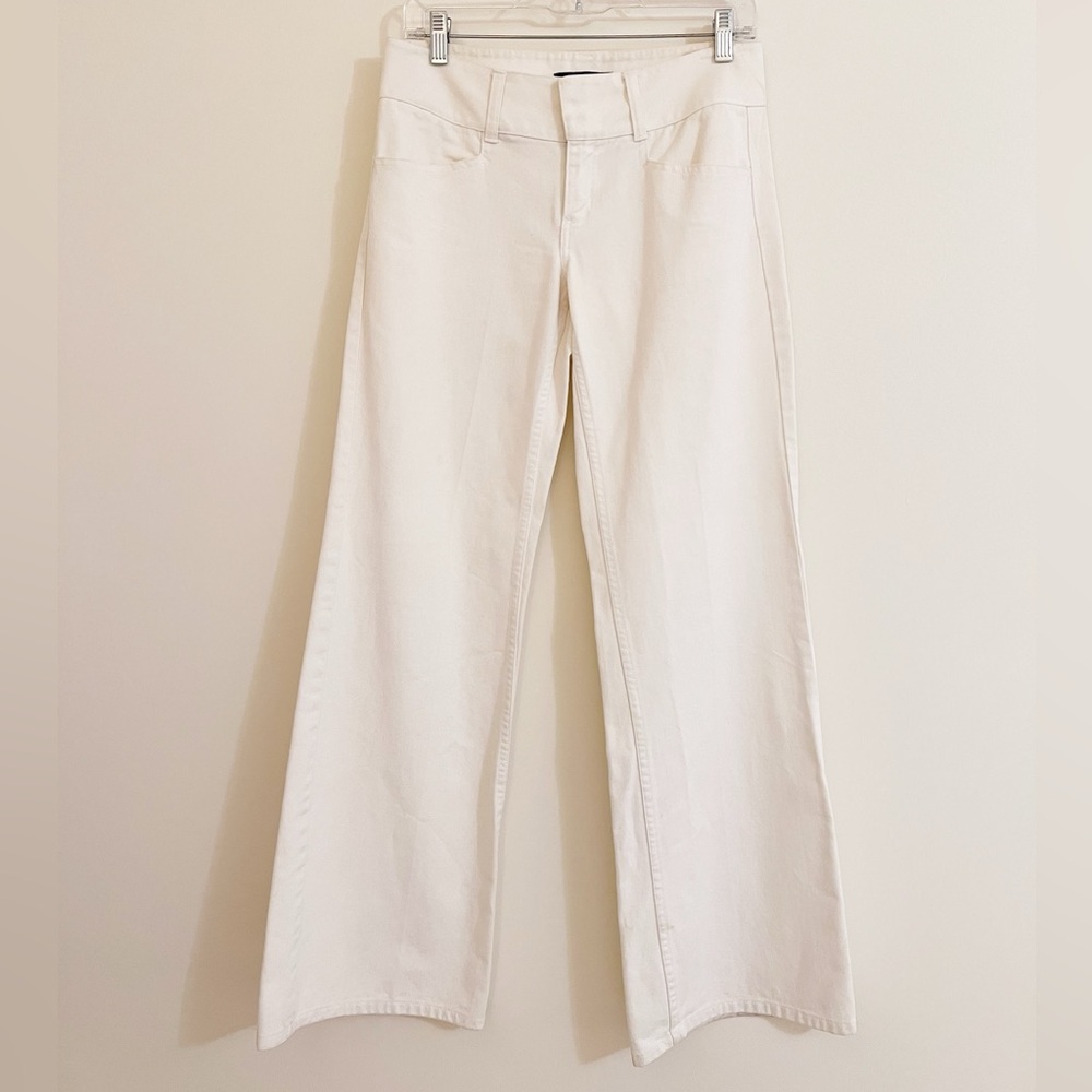 LONDONJEAN White Flare Wide Leg Jeans size 2 Long